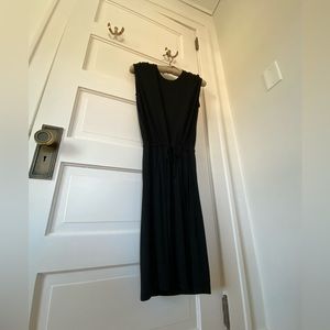 Banana Republic black knit drawstring dress, Small